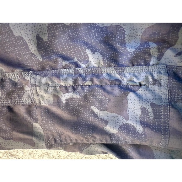 Women's Prana Gray Camo Patterned Joggers Cargo Pockets Tapered Size 10 - Picture 12 of 13
